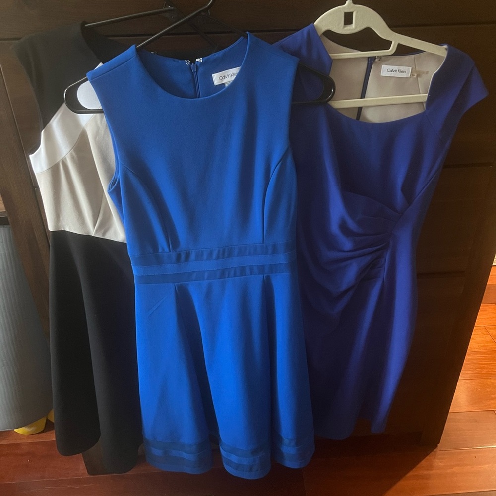 3 classy great dresses by Calvin Klein size 2P